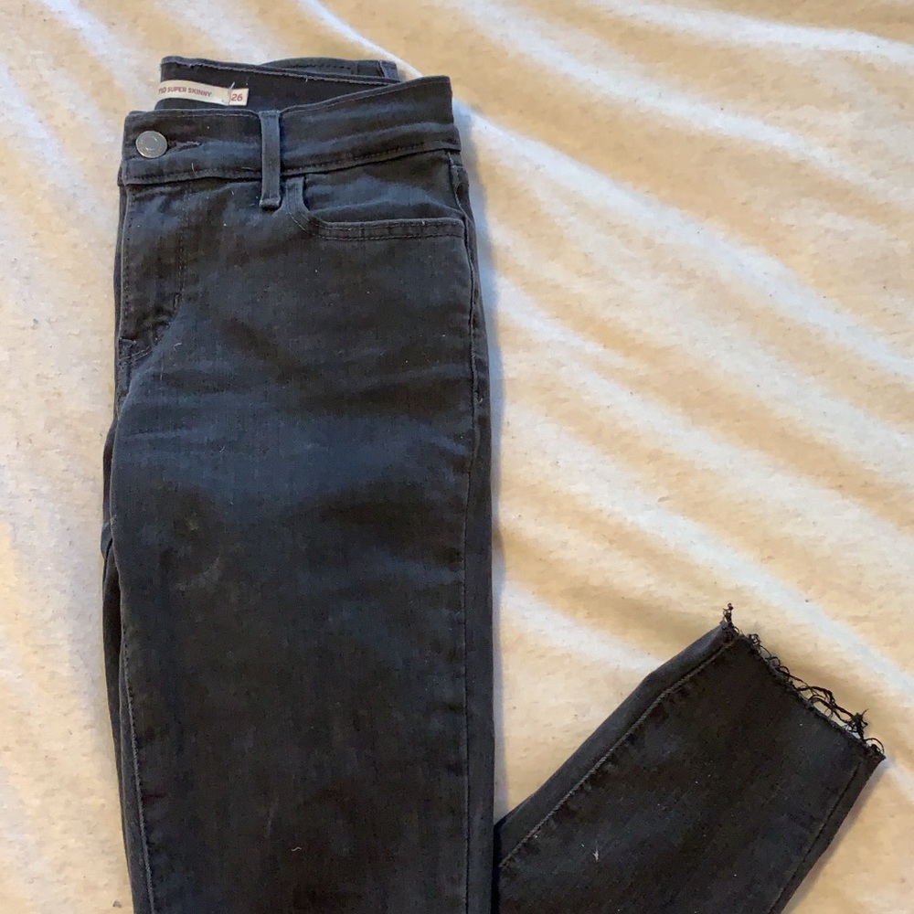 Levi Strauss 701 super skinny dark grey